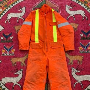 AGO high visibility winter lined coverall